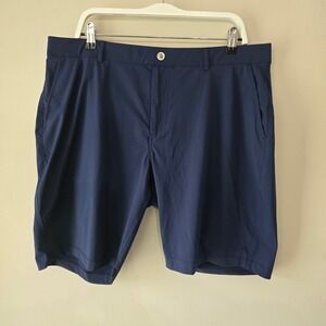 Redvanly Mens Navy Blue Performance Golf Shorts Stretch XXL Regular Fit Solid